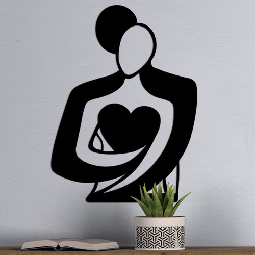 Love Black Decorative Metal Wall Accessory slika 1