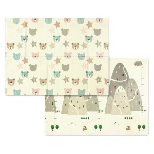 BabyOno Dvostrana podloga za igru Bears&amp;Road 150x200 cm slika 1