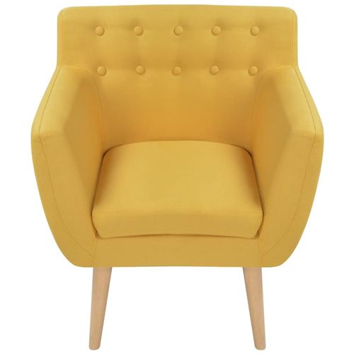 Fotelja od tkanine žuta slika 24