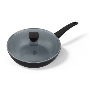 BE Living Wok tava s poklopcem Delight Black 28 cm