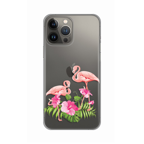 Torbica Silikonska Print Skin za iPhone 13 Pro Max 6.7 Flamingo slika 1