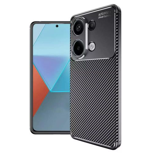 Techsuit – CarbonFiber maska za Xiaomi Redmi Note 13 4G – crna slika 1