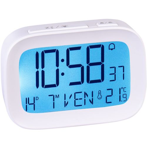 TREVI budilica, termometar, digitalni display, snooze, bijeli SLD 3850 slika 3