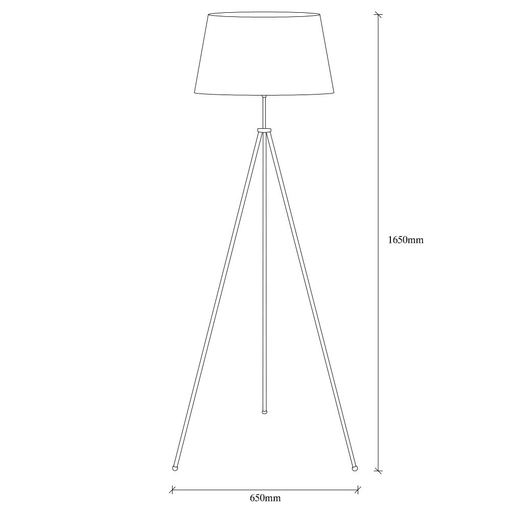 Tripod - Crna i Smeđa Podna Lampa 4053 slika 3