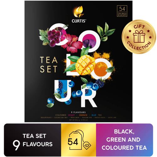 Curtis "COLOUR TEA SET" - Kombinacija čajeva, 9 ukusa, 54 posebno pakovane kesice, 84,6g slika 1