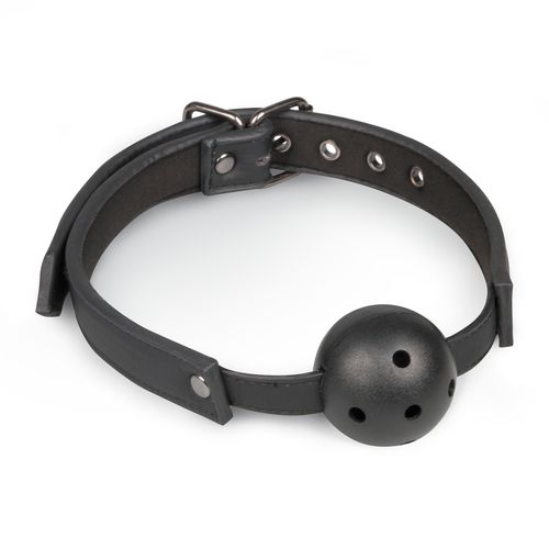 Gag s PVC kuglicom, crni slika 1