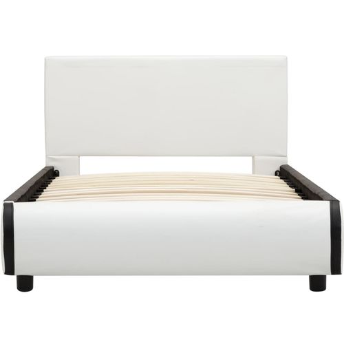 Okvir za krevet od umjetne kože s ladicama bijeli 90 x 200 cm slika 11