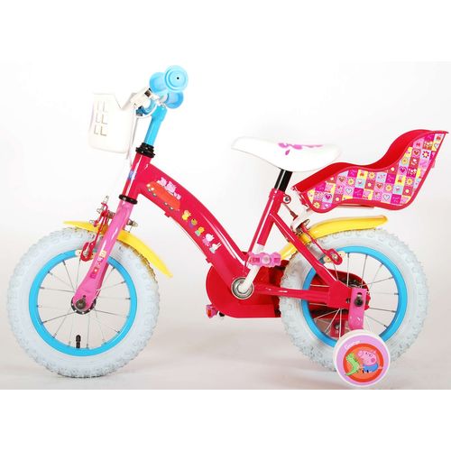 Peppa Pig dječji bicikl 12 inča roza s dvije ručne kočnice slika 12