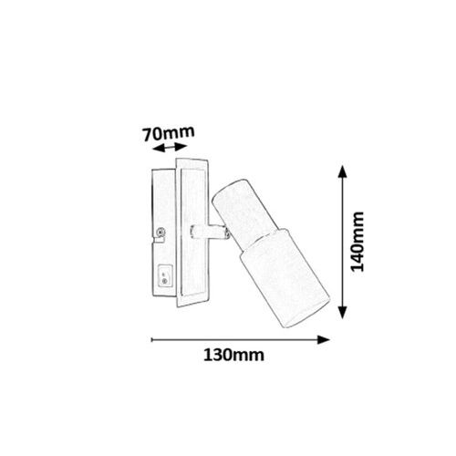 Rabalux Logan spot E14 1x40W hrom Spot rasveta slika 2