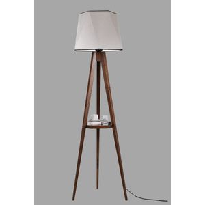 Sehbalı tripod lambader ceviz altıgen açık hasır gri abajurlu Grey
Brown Floor Lamp