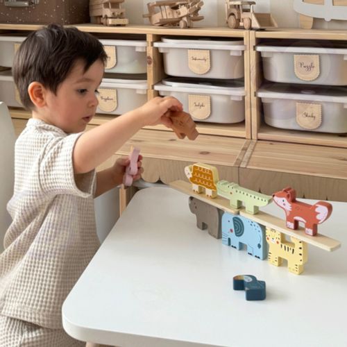 Tooky Toy drvene kocke: Montessori slagalica životinja, 9 el. slika 4