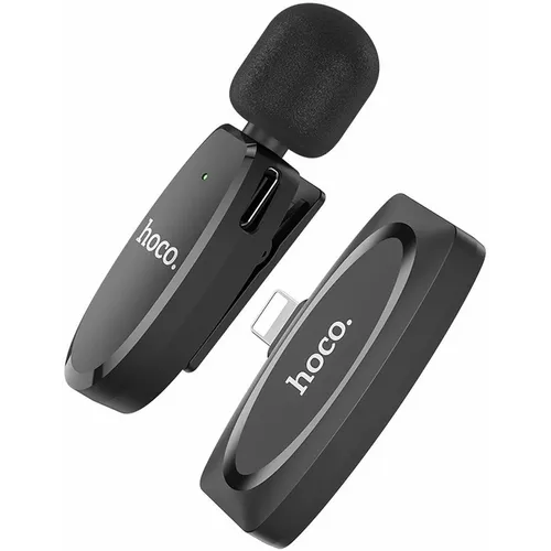 HOCO bežični lavalier mikrofon za iPhone Lightning 8-pin L15 crni slika 2
