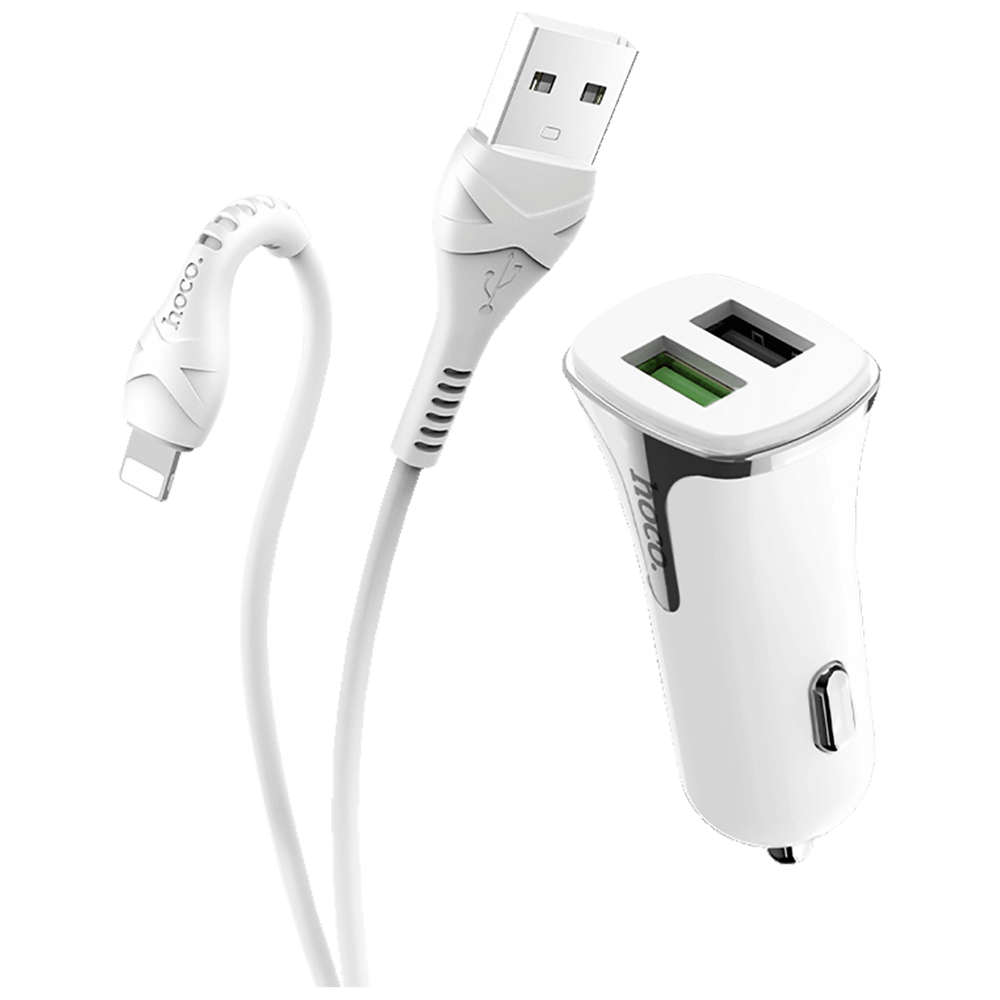 hoco. Auto punjač Z31 Universe double port, Lightning slika 4