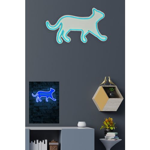 Wallity Ukrasna plastična LED rasvjeta, Kitty the Cat - Blue slika 3
