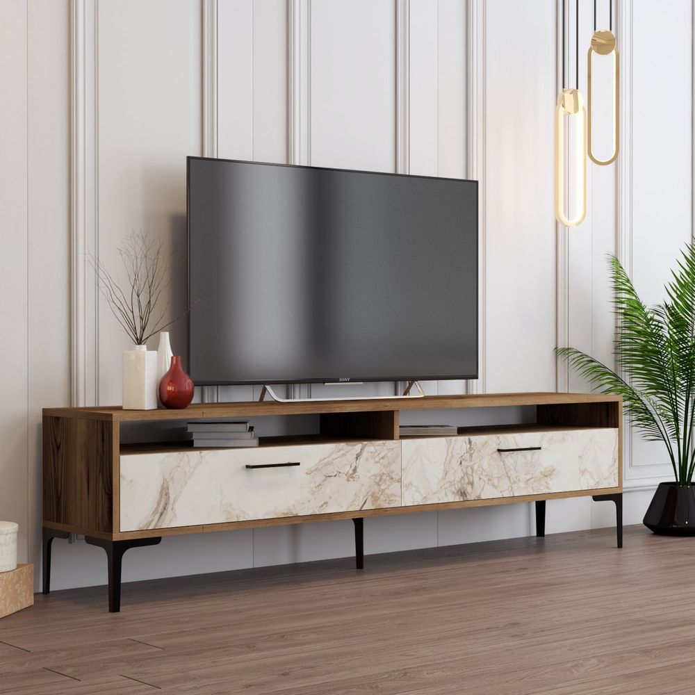 TV Stalak Istanbul 2 - Orah i Bijeli Mramor slika 3