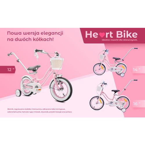 Dječji bicikl guralica Heart 12" rozi slika 8