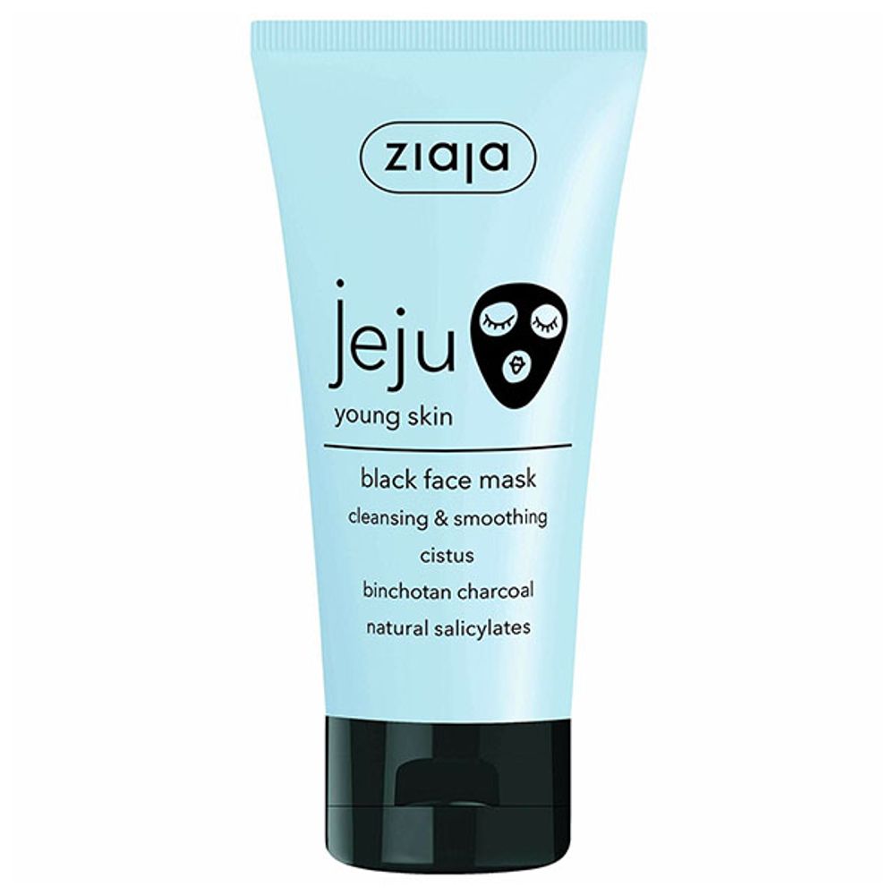 Ziaja JEJU crna maska za lice na bazi bijelog bušina i botaničkog ugljena  50ml slika 1