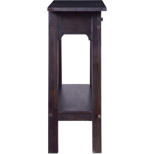 Konzolni stol boja crne kave 90 x 30 x 75 cm od drva mahagonija slika 39