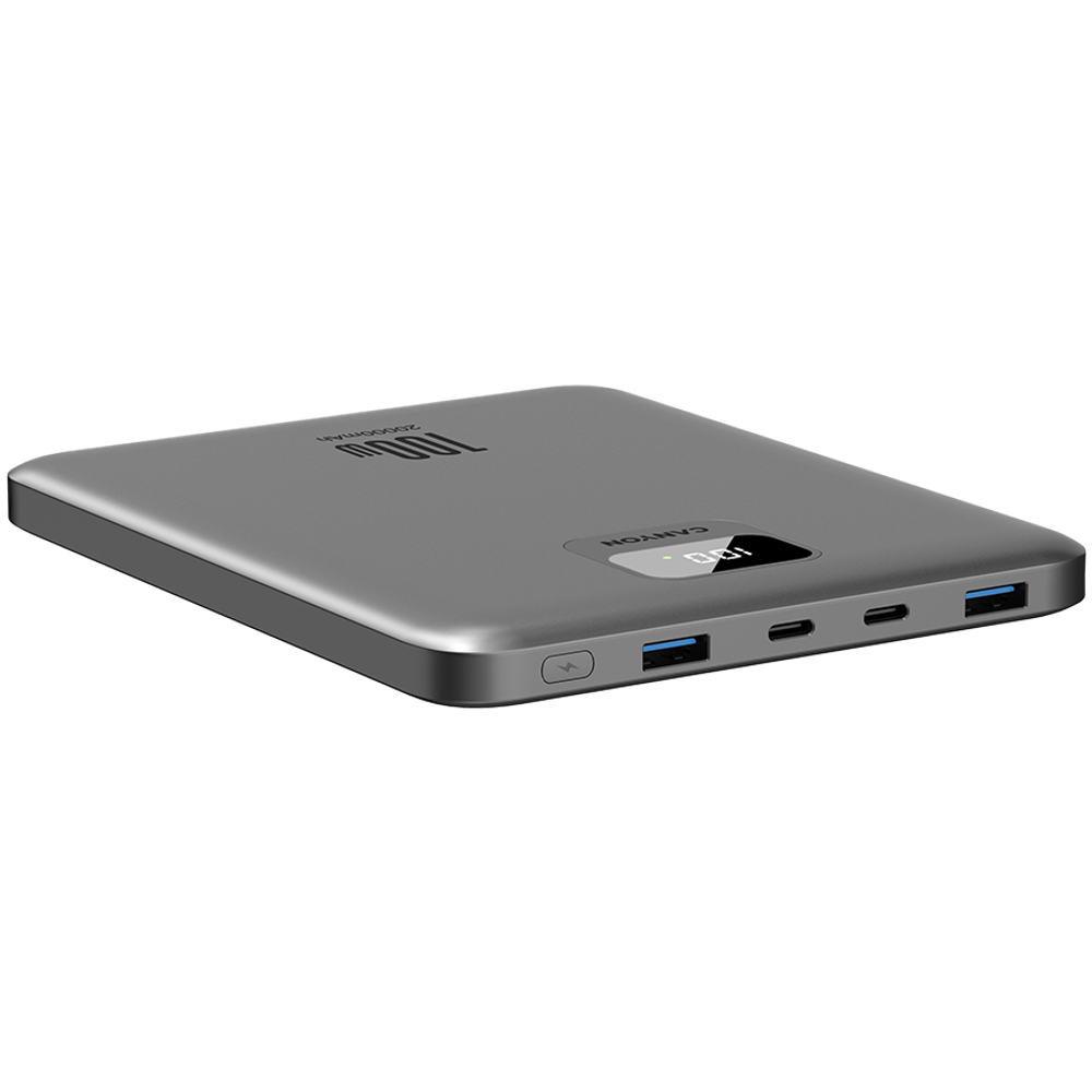 CANYON power bank PB-2008 LED FLAT 20000 mAh PD100W QC3.0 Dark Grey slika 4