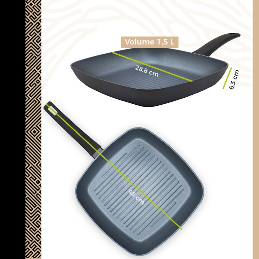 BE Living Grill tava Delight Black 28 cm slika 9