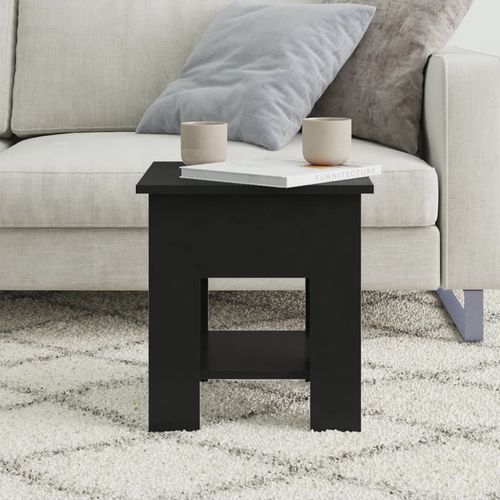 Stolić za kavu crni 40 x 40 x 42 cm od konstruiranog drva slika 7