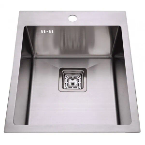 Inter Ceramic sudoper alpaka usadni pravokutni 50x42x20 cm + sifon pravokutni, inox