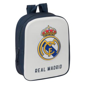 Dječji Ruksak Real Madrid C.F. Bijela Mornarsko plava 22 x 27 x 10 cm