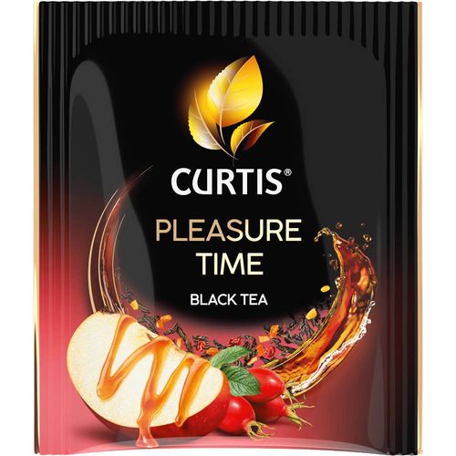 Curtis  Pleasure Time - Crni čaj sa komadićima jabuke, šipurkom, aromom pitaje i karamele, 25x1,5g slika 3