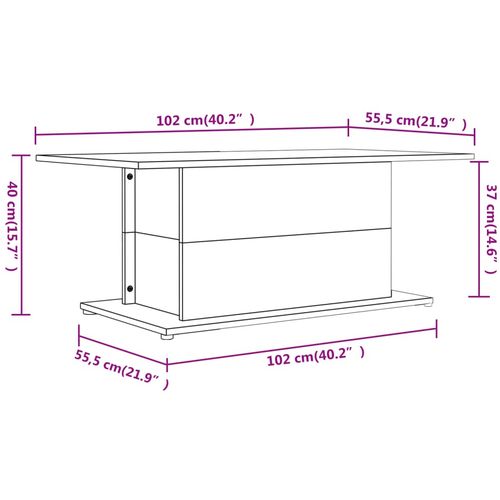 Stolić za kavu boja sivog hrasta sonome 102x55,5x40 cm iverica slika 13