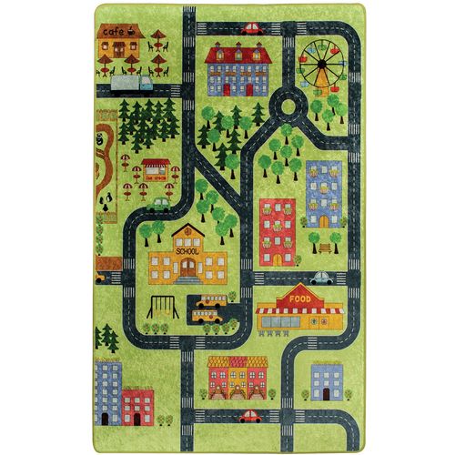 Small Town - Green   Multicolor Carpet (100 x 160) slika 2