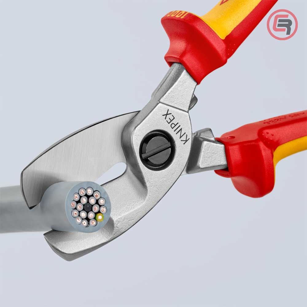 Knipex Škare Makaze Sa Dvostrukom Reznom Ivicom 200mm Za Kablove 70mm2 1000V – 95 16 200 slika 4