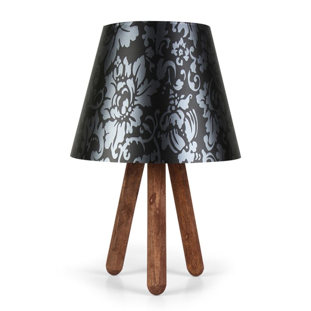 AYD-1935 Crna Stona Lampa od Orahovog Drveta slika 1