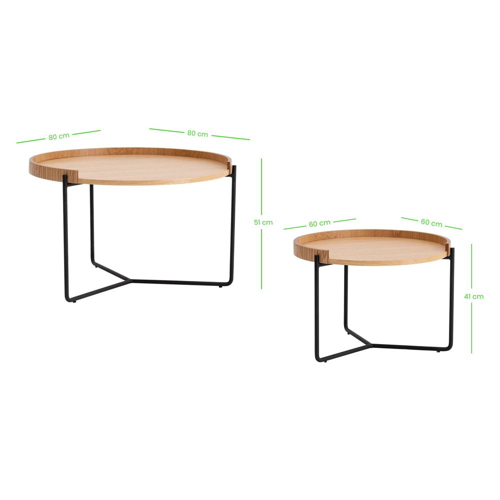 Nesting table Mandy - Prirodne boje (2 komada) slika 13