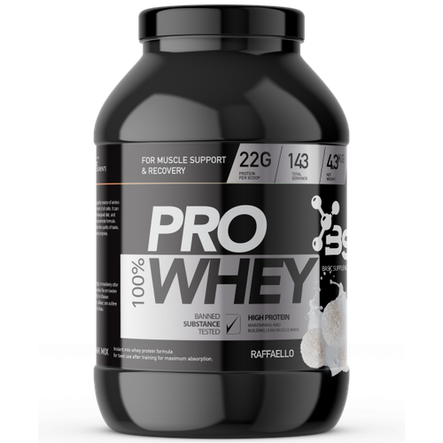 100% PRO WHEY 4.3KG BASIC SUPPLEMENTS -  Raffaello slika 1