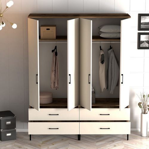 Kumsal TT - Walnut, Cream Walnut
Cream Wardrobe slika 2