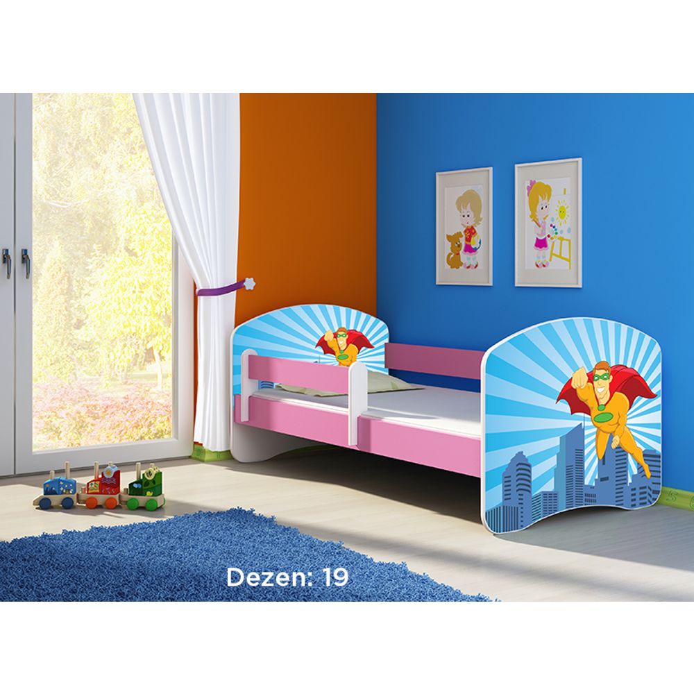 ACMA Dječiji krevet Acma II Pink - 180x80cm - Dezen 19 slika 2