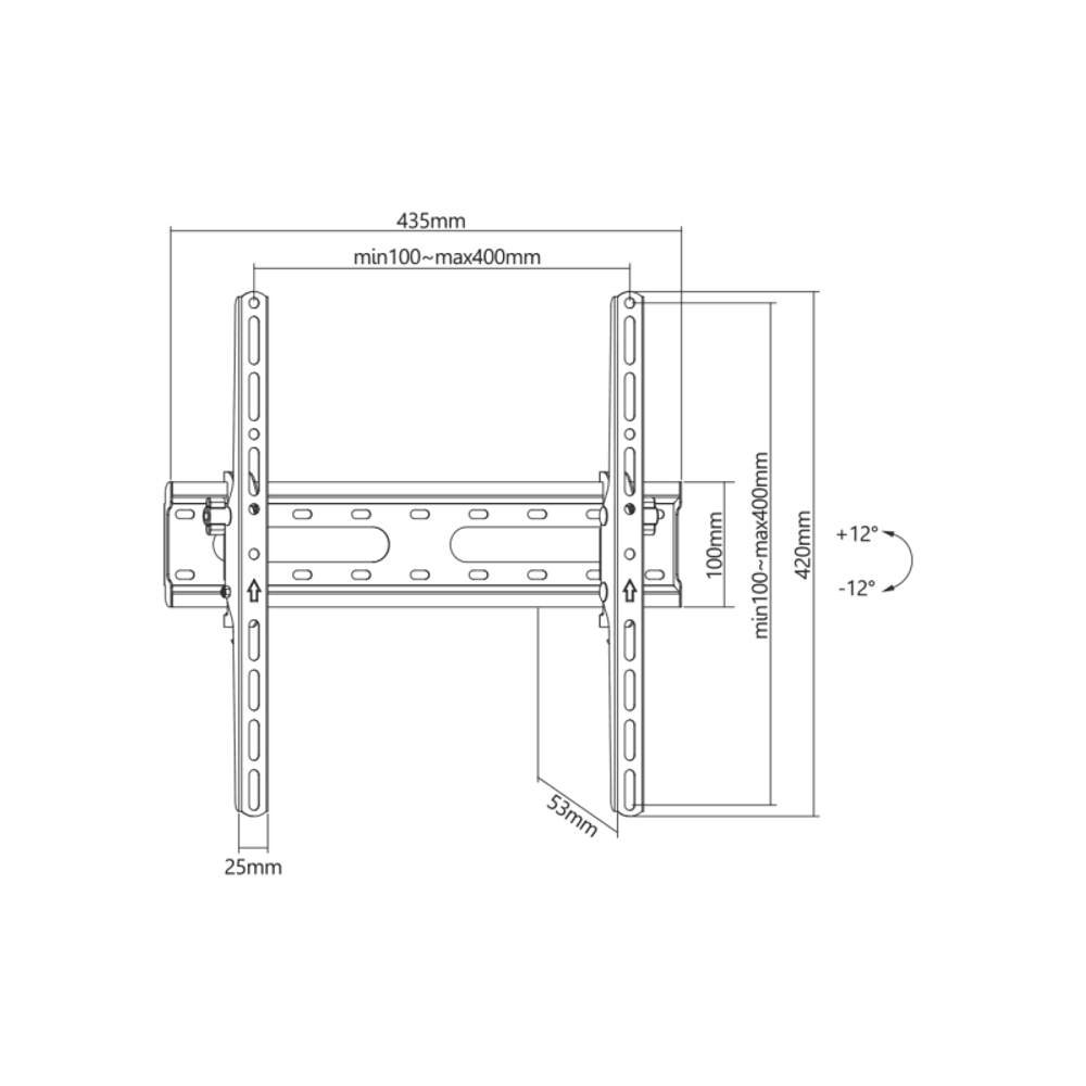 SBOX Zidni stalak PLB-2544T-2 (32-70"/45kg/400x400) slika 3