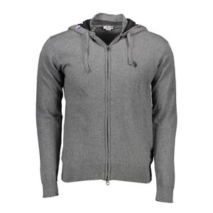 US POLO CARDIGAN MAN GRAY