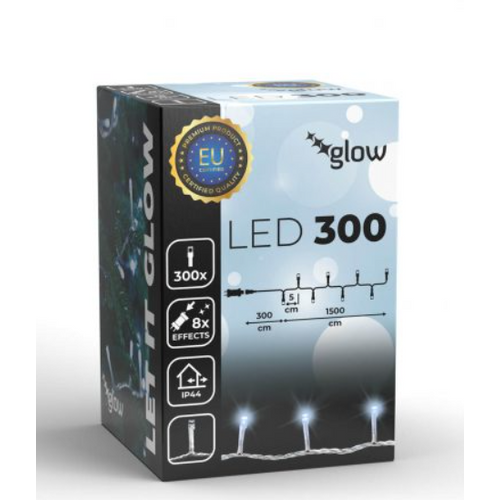 Home deco 300 Led žaruljica bijele  15 metara  prozirna žica  IP 44 slika 1