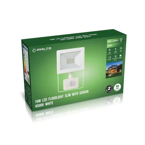 Asalite LED reflektor bijeli Slim 10W 4500K (900 lumena) + senzor slika 4