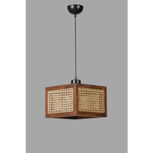 Kumsal Büyük Tekli Ceviz Rattan Avize Rattan
Walnut Chandelier slika 3