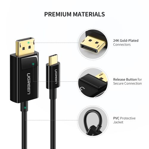 Ugreen USB-C na DP 4K (DisplayPort) kabel 1.5M - polybag slika 4