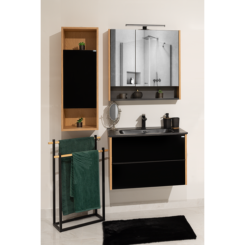 Ceramica lux   Una donji deo 75 plazma konzolna, matt black lavabo CL-D75MB 300260 slika 2