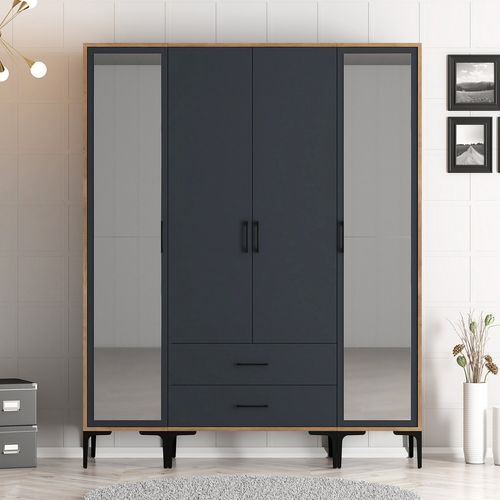 Kumsal RTR - Walnut, Anthracite Walnut
Anthracite Wardrobe slika 1