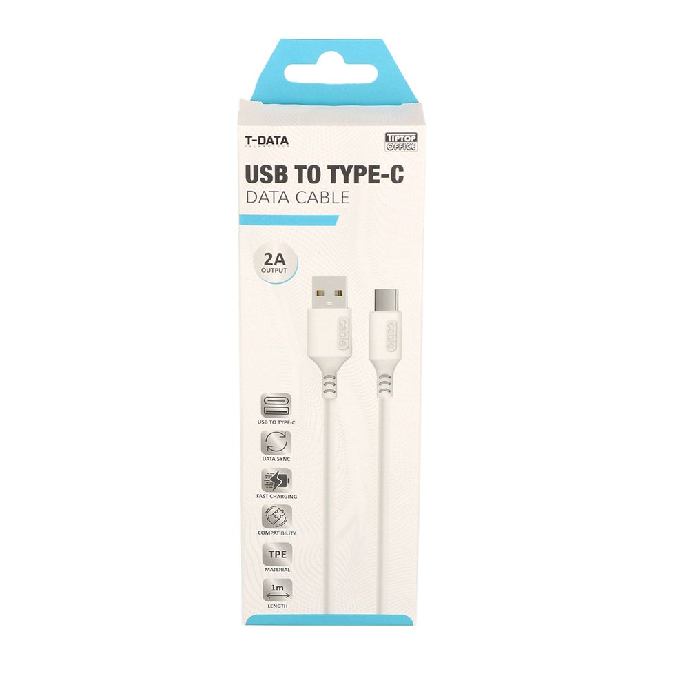 TipTop Office USB Kabal ''Type C'' 2.0A, 1m, Bijela slika 1