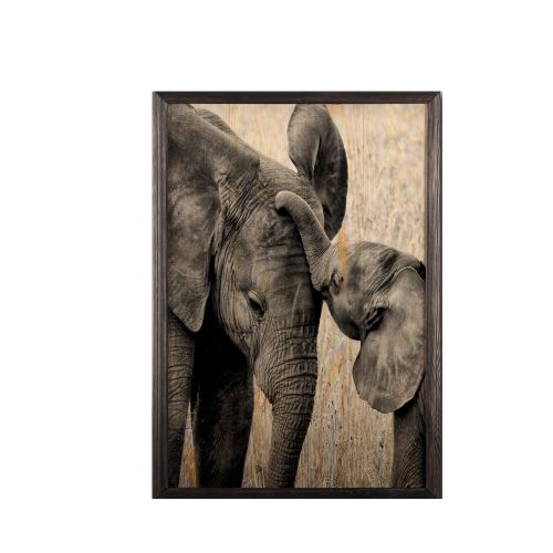 Wallity Drvena uokvirena slika, Elephant Baby slika 2