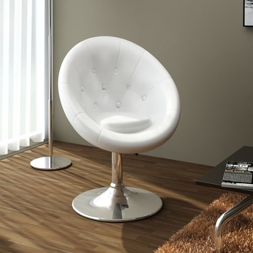 Barski stolac od umjetne kože bijeli slika 41