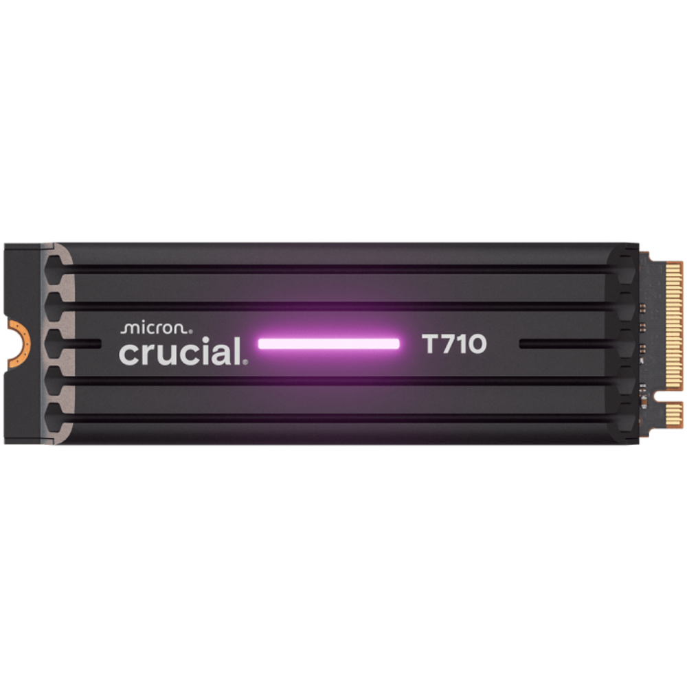 Crucial T710 2TB PCIe Gen5 NVMe 2280 M.2 SSD s hladilnim tijelom slika 1