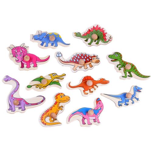 Drvene puzzle dinosauri 11 elemenata slika 3