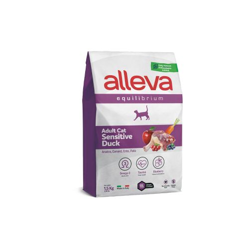 Alleva Equilibrium Cat Adult Sensitive Duck 1.5 kg slika 1